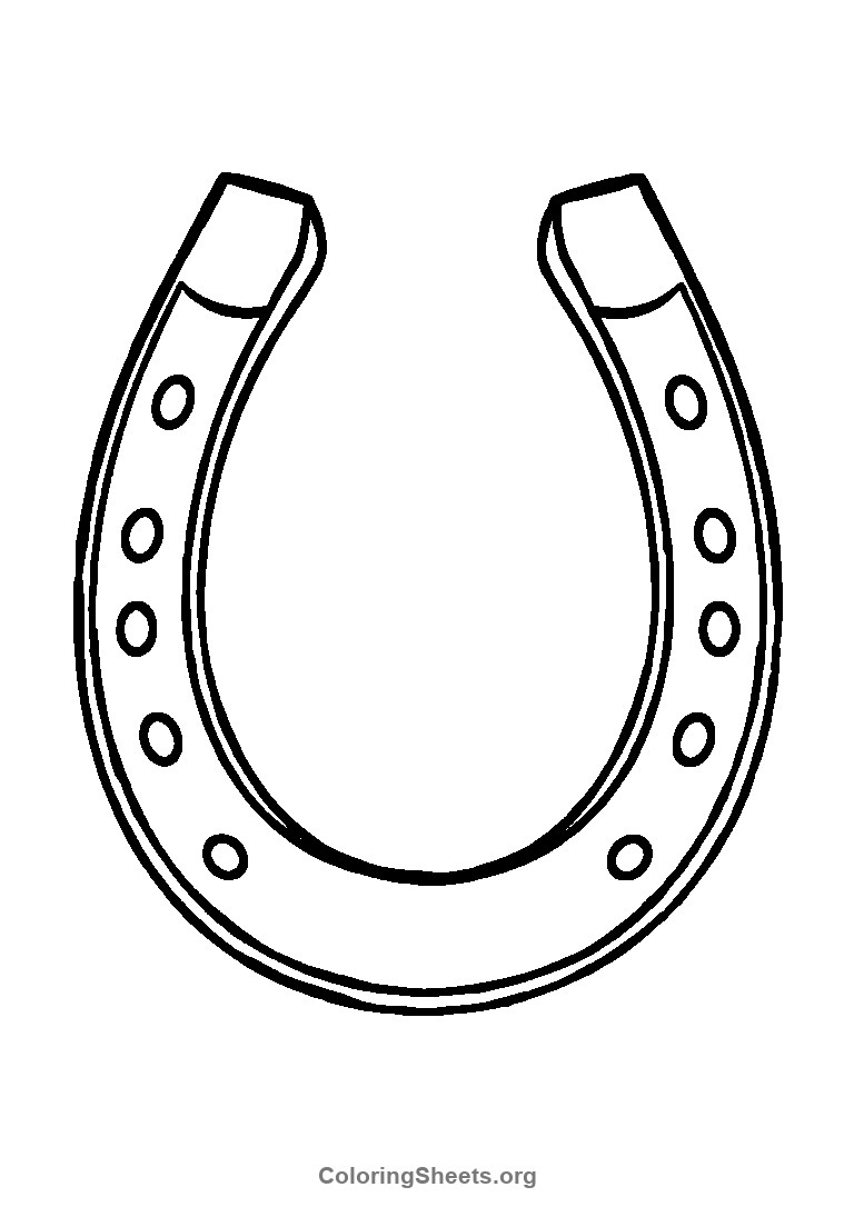 a horseshoe magnet coloring sheet